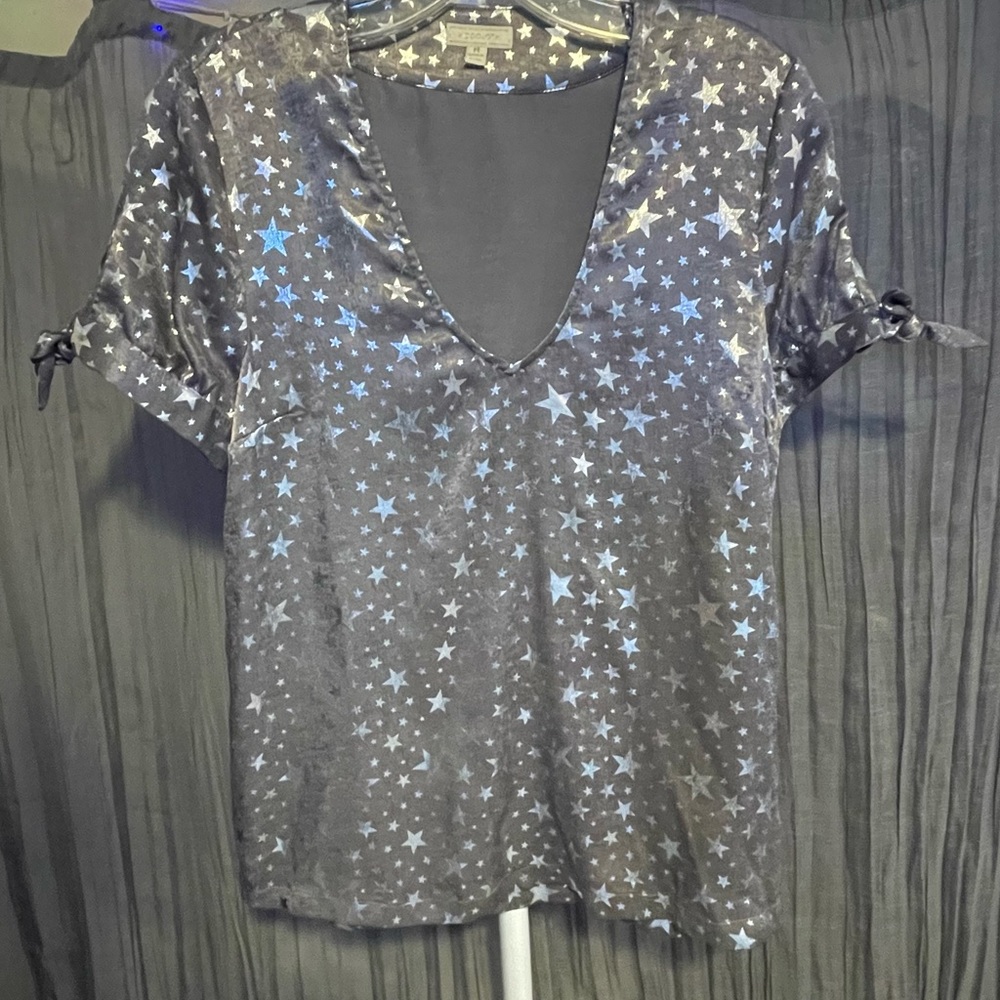 ModCloth - Silver Stars Blouse (M)